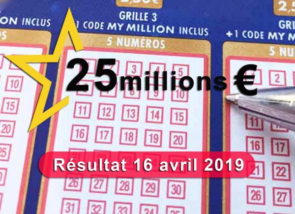 Résultat Euromillion (FDJ) : tirage du MARDI 16 avril 2019