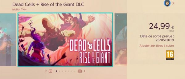 Dead Cells + Rise of The Giants DLC disponible le 23 mai sur Nintendo Switch