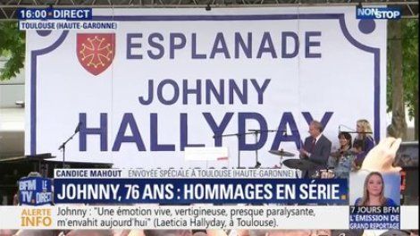 Laeticia Hallyday dévoile l'esplanade Johnny-Hallyday