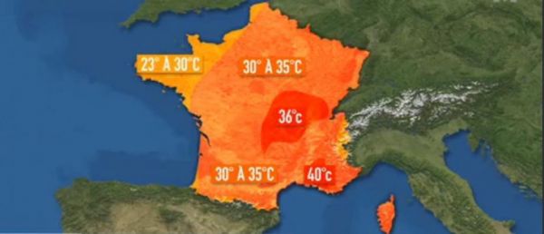 EN DIRECT - Canicule :  Dès demain le mercure va commencer à grimper sur la plus grande partie de la France pour atteindre les 30 °C