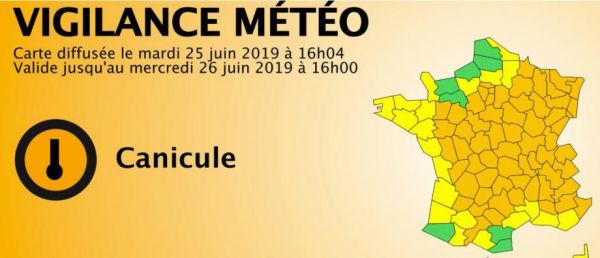 EN DIRECT - Spéciale Canicule: Météo France vient à l'instant d'étendre sa vigilance orange "canicule" à 65 départements