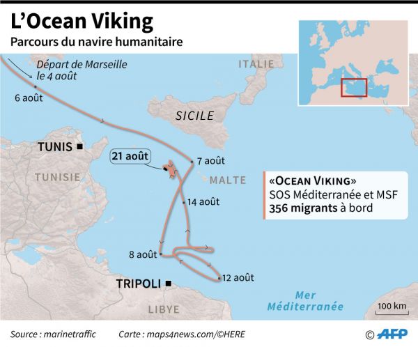 L'Ocean Viking attend toujours une réponse des Etats européens