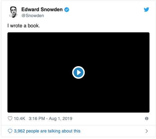 Le livre d'Edward Snowden, Mémoire Vive, paraîtra le mois prochain. Par Nick Statt