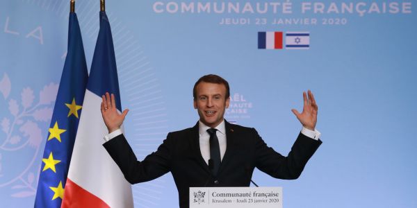 "Le combat contre l'antisémitisme n'est jamais gagné", rappelle Emmanuel Macron en Israël