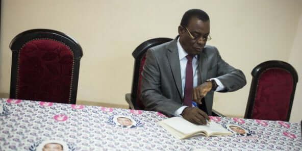 Pascal Affi N'guessan, investi candidat de sa fraction FPI, à la présidentielle en Côte-d'Ivoire