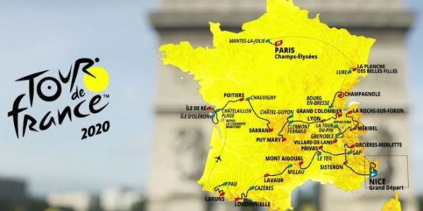 Le Tour de France 2020  : La carte , itinéraires horaires étape par étape