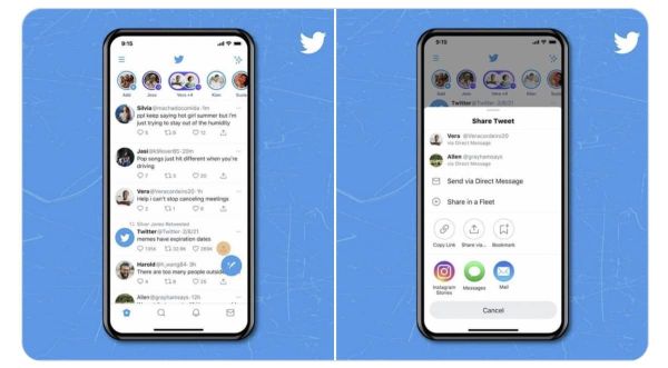 Twitter pour iOS prend en charge le partage dans Instagram Stories