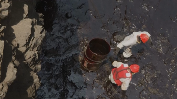 Marée noire au Pérou : nettoyer la côte face au danger toxique du pétrole