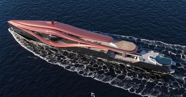Ce méga-yacht à 600 millions d'euros a des allures de baleine