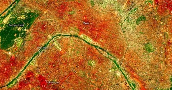 Voici les zones les plus chaudes de Paris, dévoilées par une photo satellite de la ville