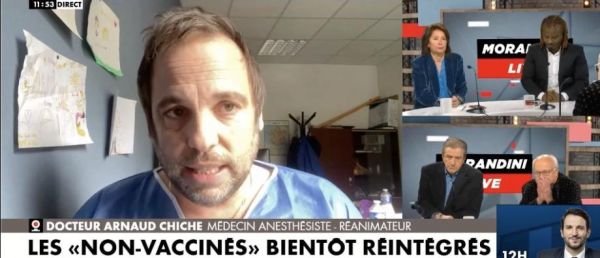 Réintégration des soignants non-vaccinés - Ecoutez la colère du Dr Arnaud Chiche dans "Morandini Live": "C'est n'importe quoi! Je suis sidéré" - VIDEO