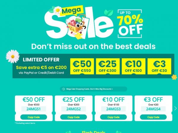 GeekBuying Mega Sale .. des bonnes promos et des codes réduction