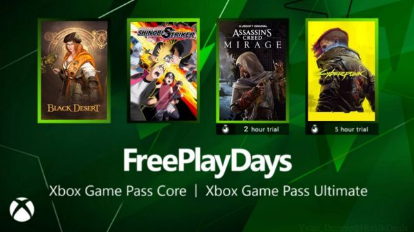 Xbox Free Play Days : 4 jeux sont gratuits ce week-end, dont Assassin's Creed Mirage !
