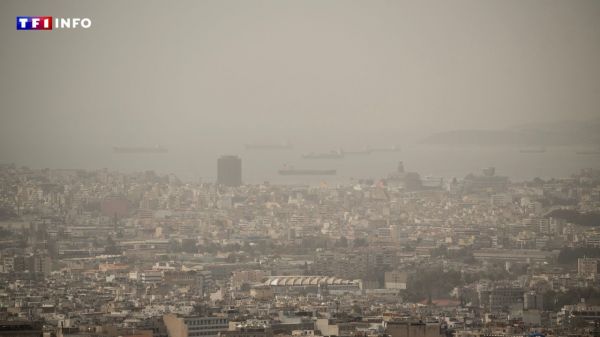 Grèce : Athènes sous un épais nuage de poussière et de sable du Sahara | TF1 INFO