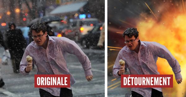 Photoshop Battle : cet homme qui court une glace à la main déchaîne les internautes