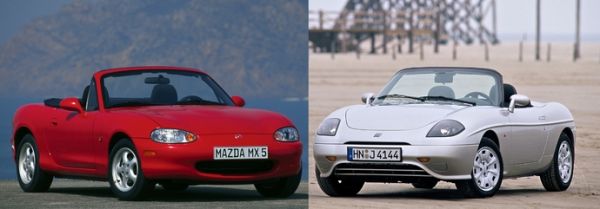 Fiat Barchetta vs Mazda MX-5 1.6 NB, des sensations pures dès 5 000 €