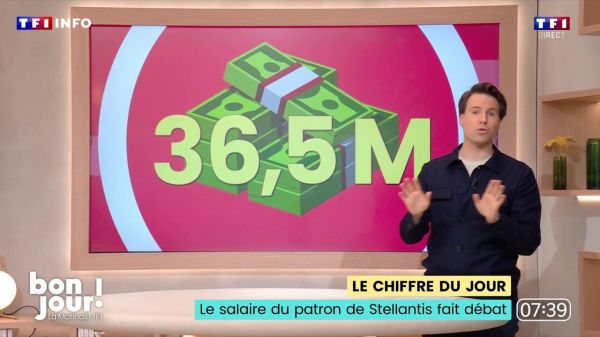 Bonjour ! La Matinale TF1 - Le salaire du patron de Stellantis fait débat | TF1 INFO