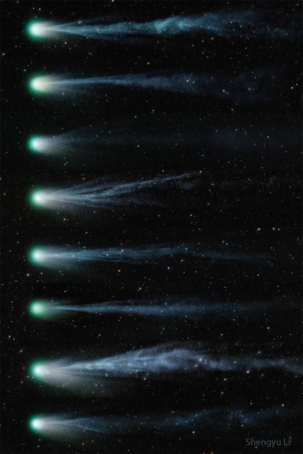 La queue changeante de la comète Pons-Brooks