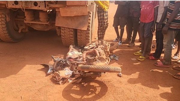 Mandiana : un motard gravement blessé dans une collision avec un camion de GUITER S.A à Oudiala