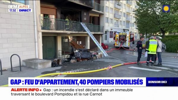Gap: un incendie se déclare dans un immeuble, 40 pompiers mobilisés