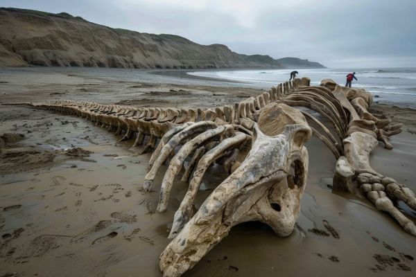 Sur une plage anglaise, découverte de restes du plus grand reptile marin jamais connu