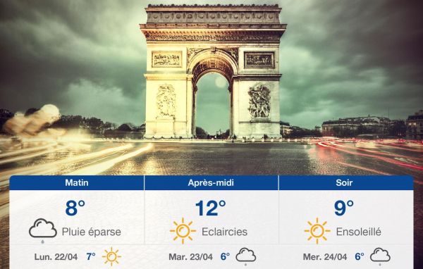 Météo Paris: prévisions du dimanche 21 avril 2024