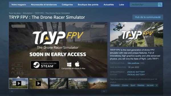 TRYP FPV : le Drone Racer Simulator