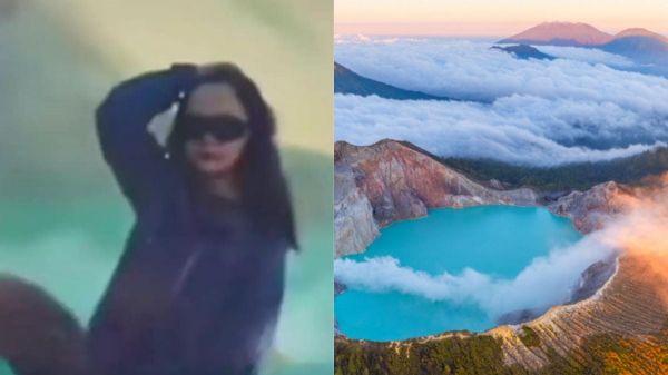 Alors qu'elle pose pour une photo au bord d'un volcan, elle chute de 76 mètres sous les yeux de son mari