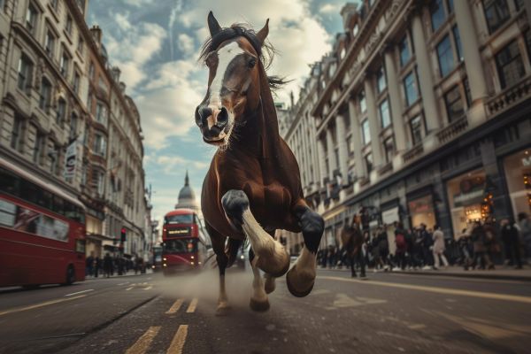 Chaos à Londres : Des chevaux en cavale provoquent des accidents en plein centre-ville