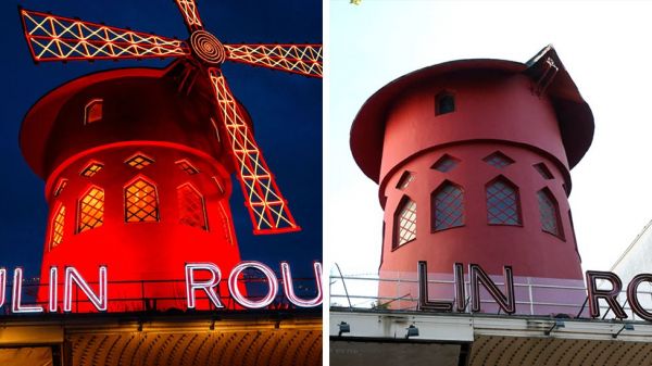 Chute des ailes du Moulin Rouge : Un incident rare trouble la  légende Parisienne