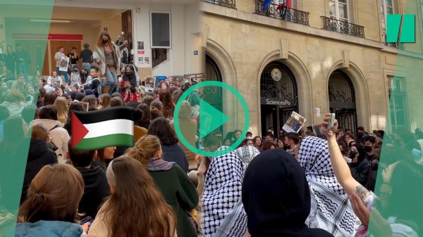 À Sciences Po Paris, un sit-in à l'américaine organisé par les étudiants pour la Palestine