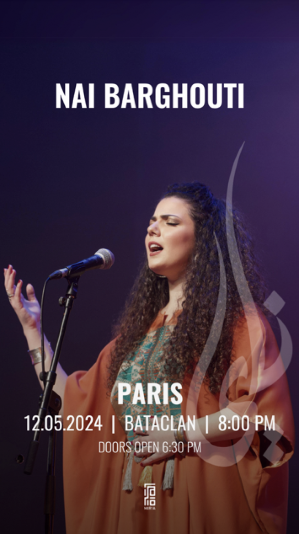 Paris : Nai Barghouti se produira le 12 mai au Bataclan