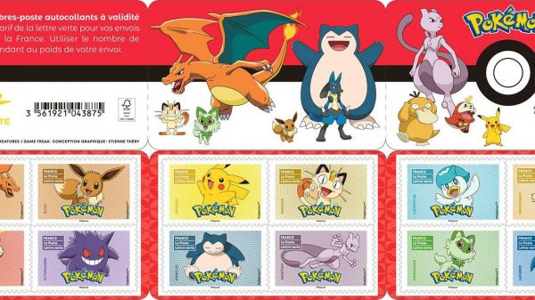 Un carnet de 12 timbres Pokémon arrive chez Laposte en juin !