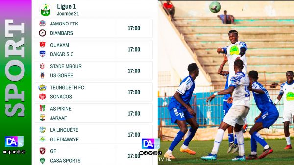 21e journée de Ligue 1 : Tous les matchs prévus ce dimanche dont les chocs GF contre Casa et l'As Pikine qui reçoit le Jaraaf...