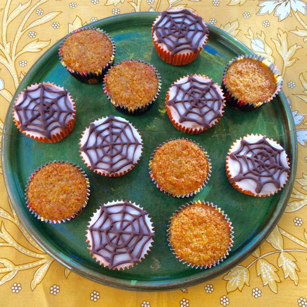 recette sans gluten de muffins orange carotte pour Halloween