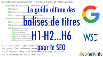 Optimiser les balises H1, H2, H3... H6 pour le référencement