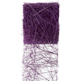 Ruban abaca prune 70 mm x 5 M : Déco mariage fêtes scrapbooking