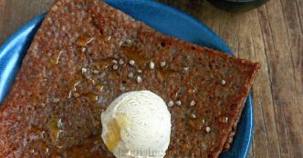 Crème glacée au sarrasin, galette au sarrasin