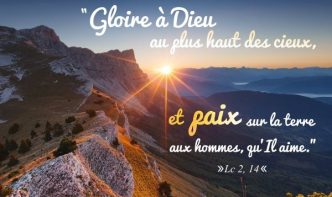 #Verset de la semaine : Gloire à Dieu dans les lieux très hauts - Ekklesia