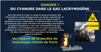 Du cyanure dans le gaz lacrymogène ? Un rapport pointe les effets toxiques du produit