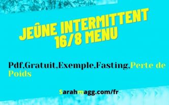 jeûne intermittent 16/8 menu+pdf [plan 2021]