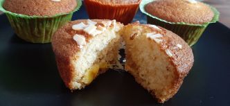 Recette de muffins américains à la mangue fraîche caramélisée au miel !