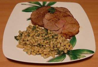 Recette de gigot d'agneau au four pour Pâques et ses flageolets. Excellent