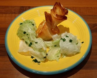 Recette de feuilles de brick au fromage de chèvre et tapenade olive verte