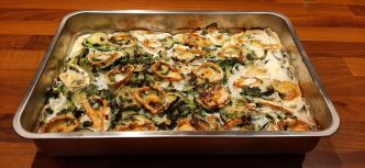 Recette gratin de courgettes au fromage de chèvre. Recette rapide et facile