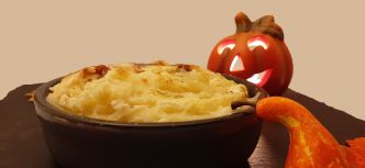 Courge spaghetti au four. Recette de gratin light et facile pour halloween.