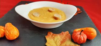 Soupe de courge muscade au lait de coco. Une recette pour Halloween !