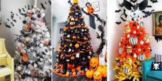 Les gens sortent tôt leurs arbres de Noël pour les transformer en arbres d’Halloween!