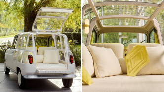 Il transforme une Renault 4L en chambre design avec vue panoramique et le résultat est époustouflant