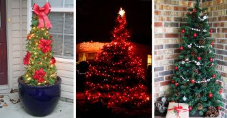 19 charmantes décorations d’arbres de Noël en plein air à essayer cette année